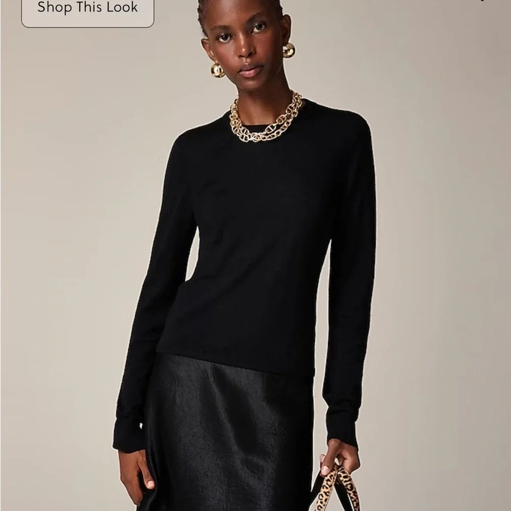 J crew Carolyn fitted crewneck sweater in merino wool